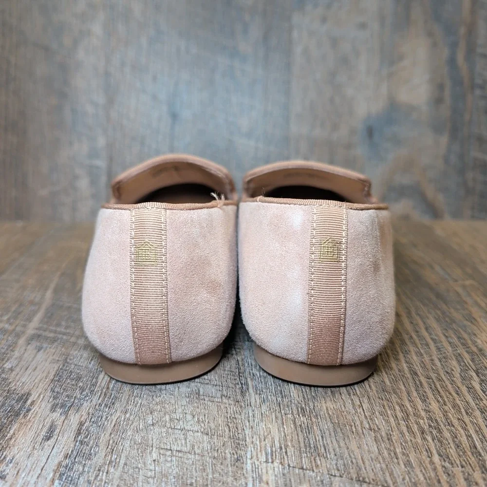 Birdies Velvet Flats Womens Sz 6.5 Latte Slip-On Ballet Starling Quilted Insole